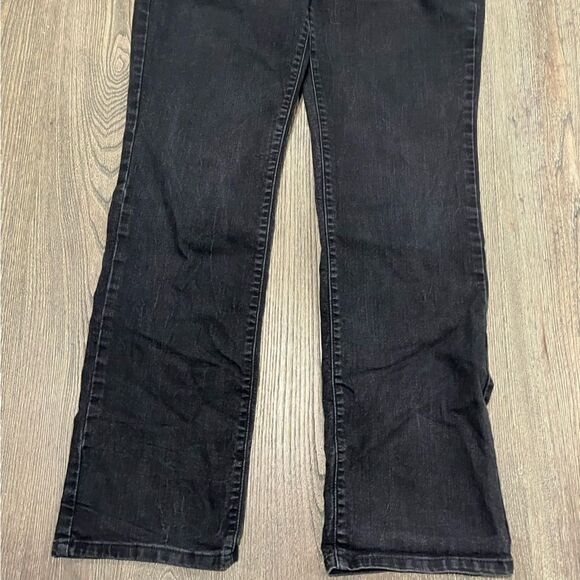 Levi's 516 Straight Leg Jeans Mid-Rise Denim Stretch Black Wash Black 14 Long - Picture 2 of 12